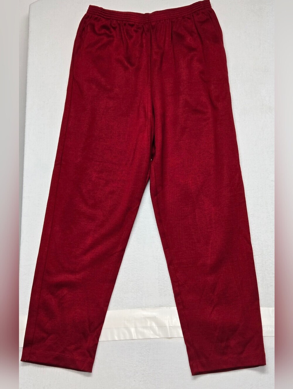 Alfred Dunner 18 Crimson Red Sweatpants Joggers Track Elastic Waist
